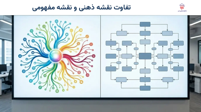 تفاوت نقشه ذهنی و نقشه مفهومی